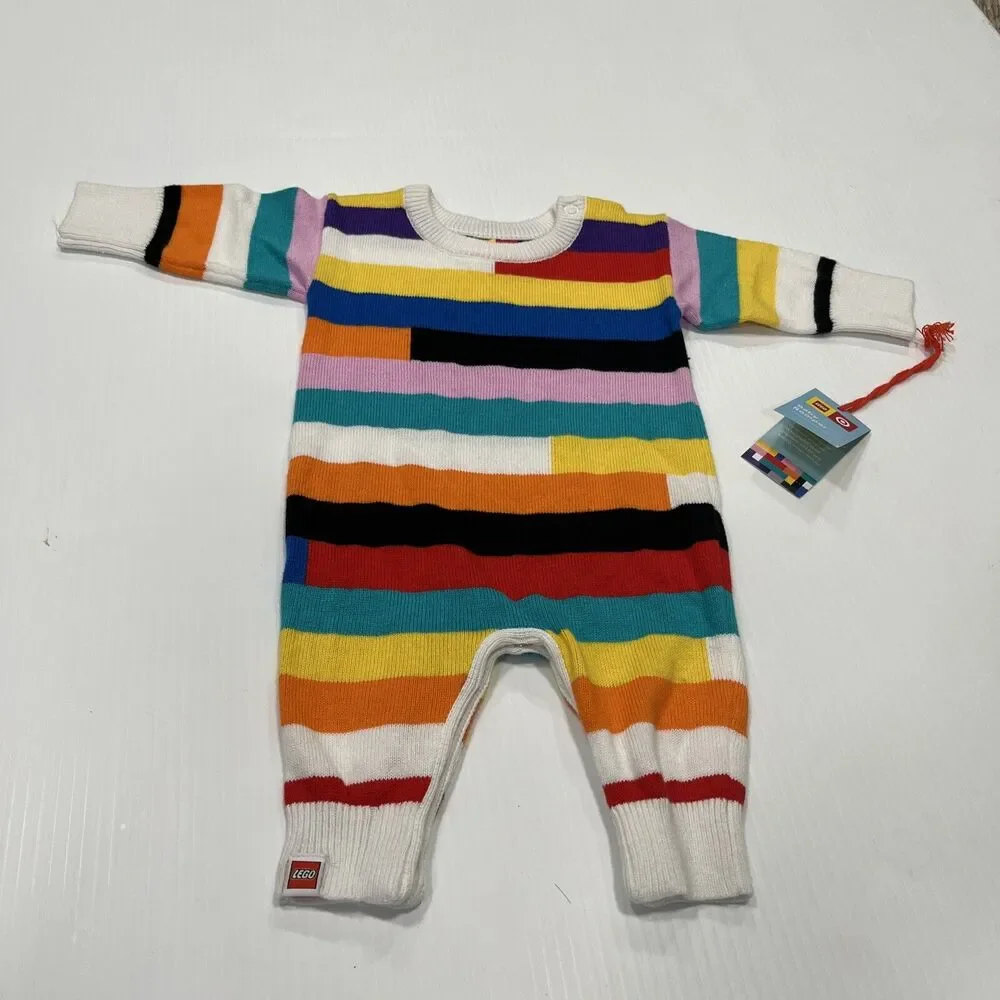 Lego  One Piece Romper  Mix Stripe Outfit NWT - New Born